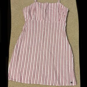 Striped red and White mini dress